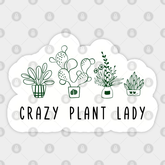 Crazy Plant Lady Garden Life Vibes Sticker by Anticorporati